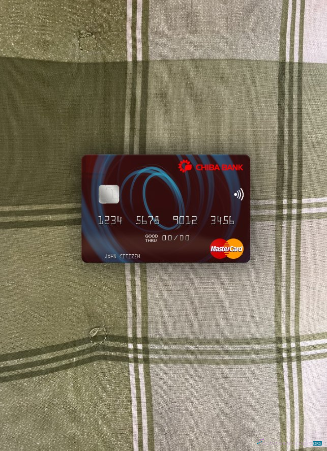 Premium Herunterladen Japan Chiba Bank Mastercard Foto-Look Vorderseite Photoshop Vorlage
