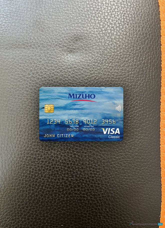 Hochwertige Herunterladen Japan Mizuho Bank Visa Classic Karte Foto-Look Vorderseite Photoshop Vorlage