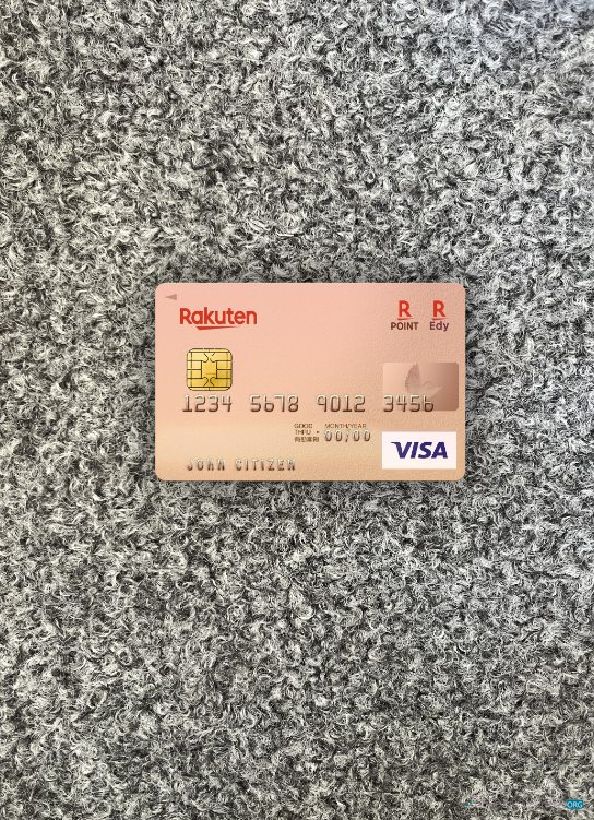 Premium Herunterladen Japan Rakuten Bank Visa Karte Foto-Look Vorderseite Photoshop Vorlage