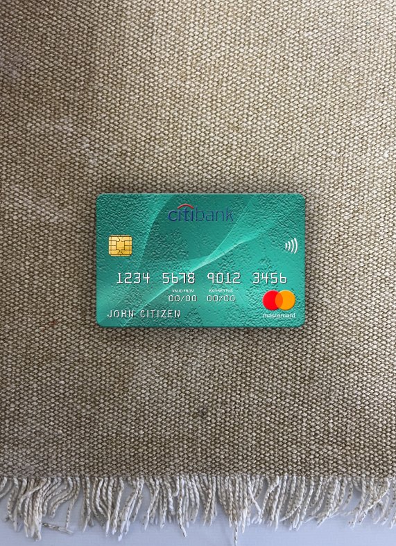 Professionelle Herunterladen Kenia Citibank Mastercard Foto-Look Vorderseite Photoshop Vorlage