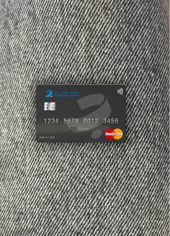 Hochwertige Herunterladen Kuwait Burgan Bank Mastercard Foto-Look Vorderseite Photoshop Vorlage