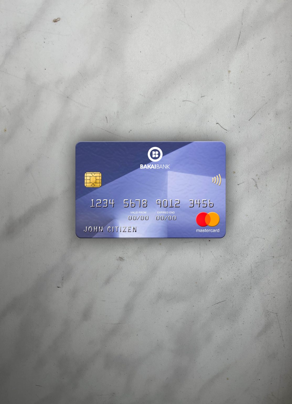 Hochwertige Herunterladen Kirgisistan OJSC Bakai Bank Mastercard Foto-Look Vorderseite Photoshop Vorlage