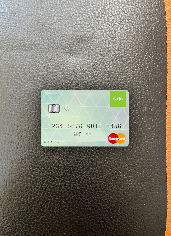 Hochwertige Herunterladen Lettland SEB Bank Mastercard Foto-Look Vorderseite Photoshop Vorlage