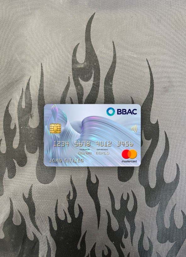 Professionelle Herunterladen Libanon BBAC Bank Mastercard Foto-Look Vorderseite Photoshop Vorlage