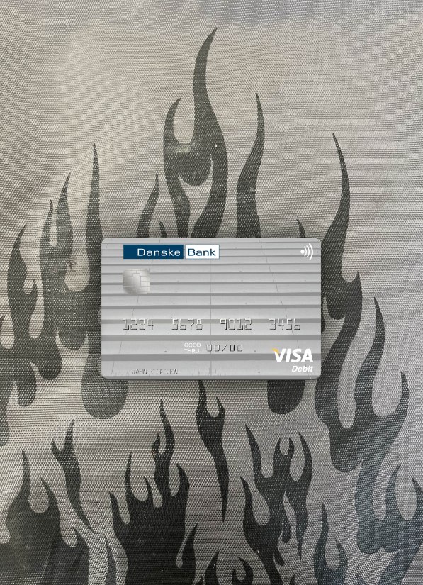 Hochwertige Herunterladen Litauen Danske Bank Visa Debit Karte Foto-Look Vorderseite Photoshop Vorlage