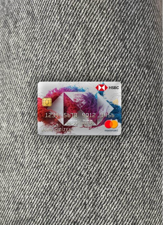 Hochwertige Herunterladen Luxemburg HSBC Bank Mastercard Foto-Look Vorderseite Photoshop Vorlage