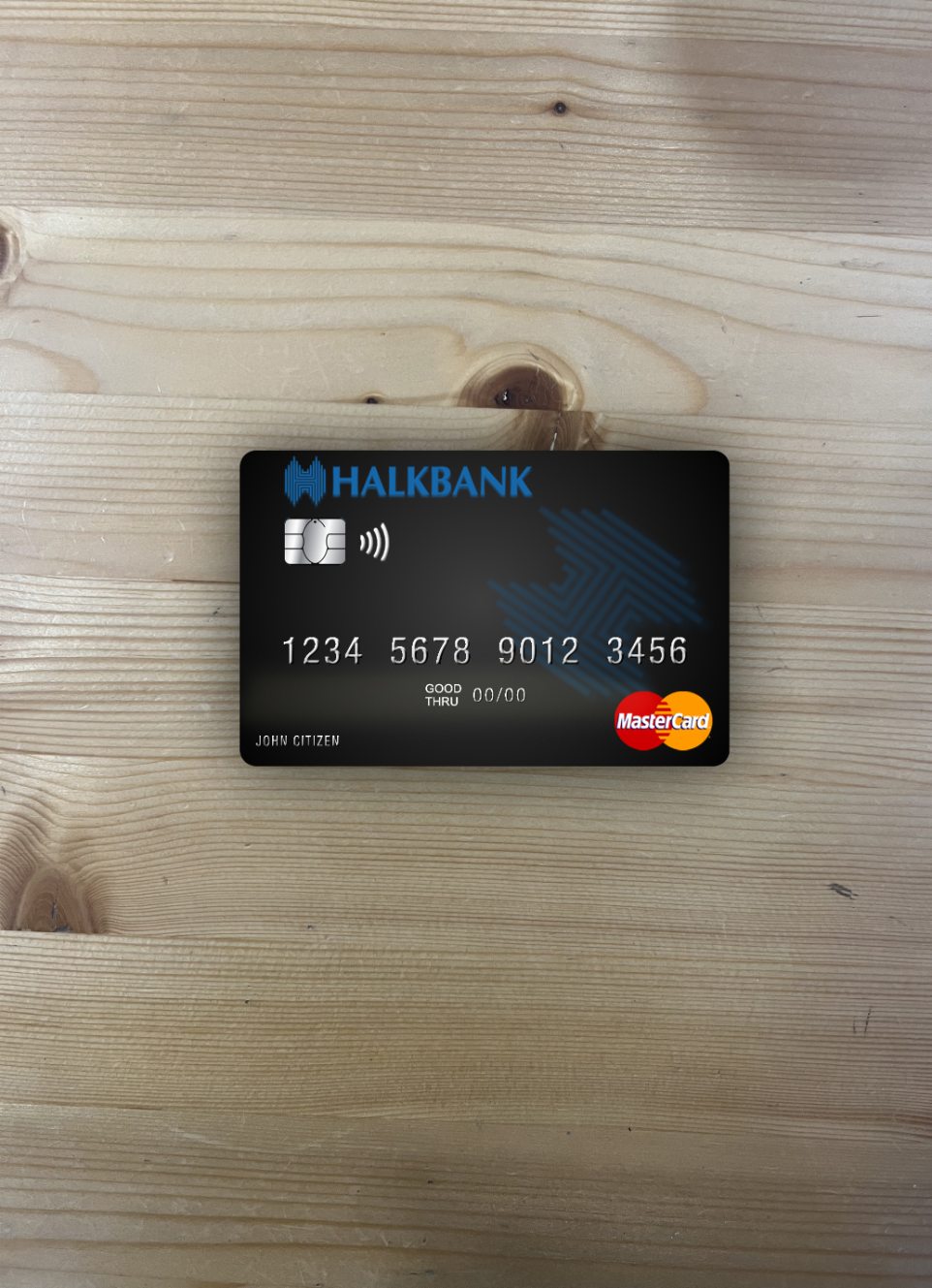 Hochwertige Herunterladen Macedonia Halkbank AD Skopje Mastercard Foto-Look Vorderseite Photoshop Vorlage