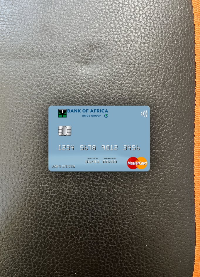 Premium Herunterladen Madagaskar Bank von Africa Mastercard Foto-Look Vorderseite Photoshop Vorlage
