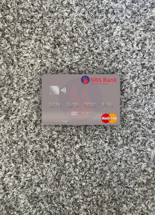 Hochwertige Herunterladen Malawi NBS Bank Mastercard Foto-Look Vorderseite Photoshop Vorlage