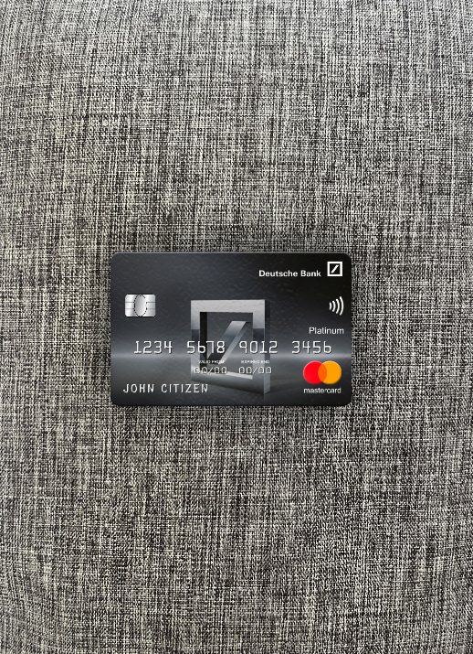 Realistische Herunterladen Mexiko Deutsche Bank Mastercard Platin Foto-Look Vorderseite Photoshop Vorlage