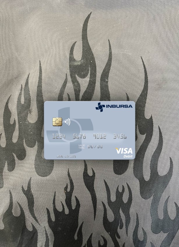 Professionelle Herunterladen Mexiko Grupo Financiero Inbursa Visa Debit Karte Foto-Look Vorderseite Photoshop Vorlage