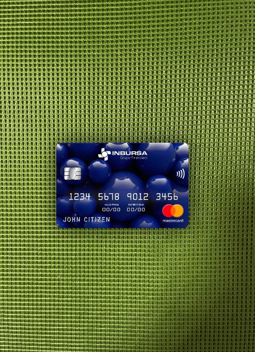 Realistische Herunterladen Mexiko Inbursa Bank Mastercard Foto-Look Vorderseite Photoshop Vorlage