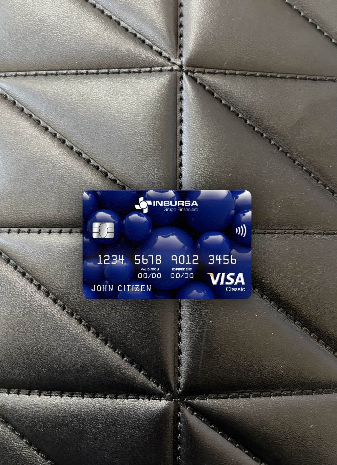 Premium Herunterladen Mexiko Inbursa Bank Visa Classic Karte Foto-Look Vorderseite Photoshop Vorlage