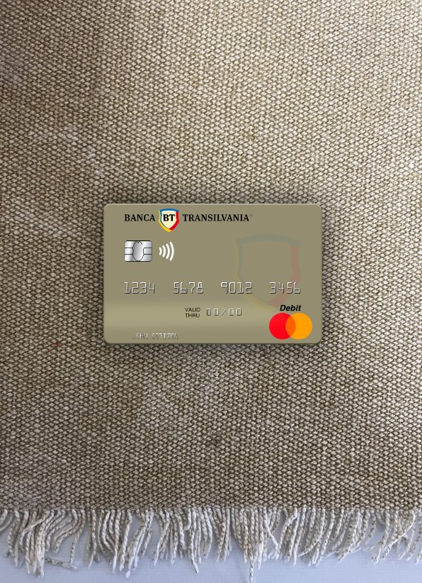 Professionelle Herunterladen Moldawien Banca Transilvania Mastercard Foto-Look Vorderseite Photoshop Vorlage