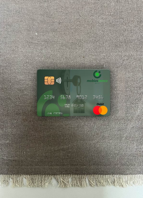 Professionelle Herunterladen Moldawien MobiasBanca Mastercard Foto-Look Vorderseite Photoshop Vorlage