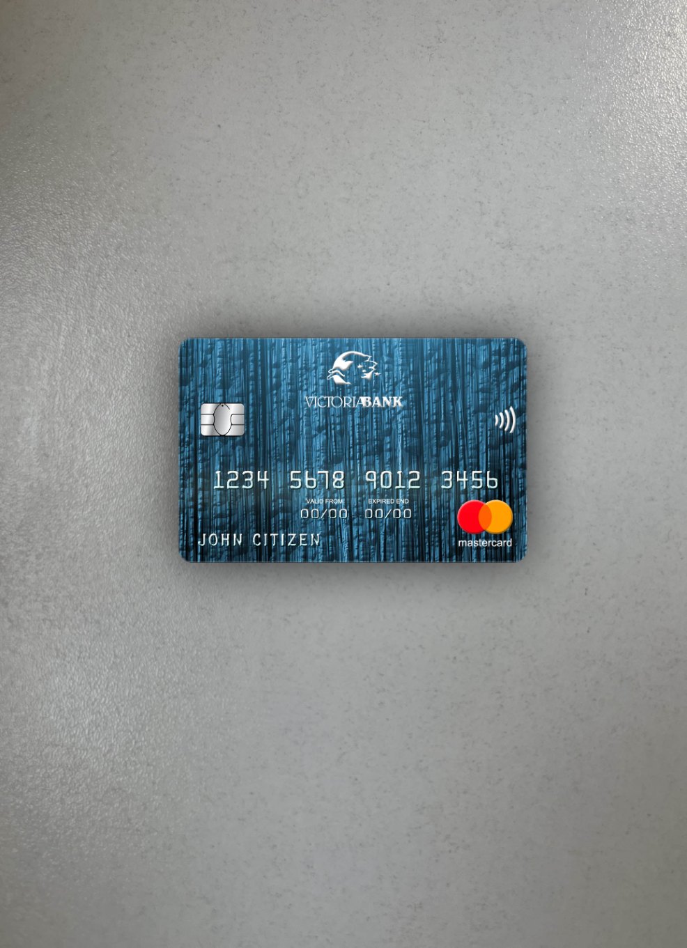 Professionelle Herunterladen Moldawien Victoriabank Mastercard Foto-Look Vorderseite Photoshop Vorlage
