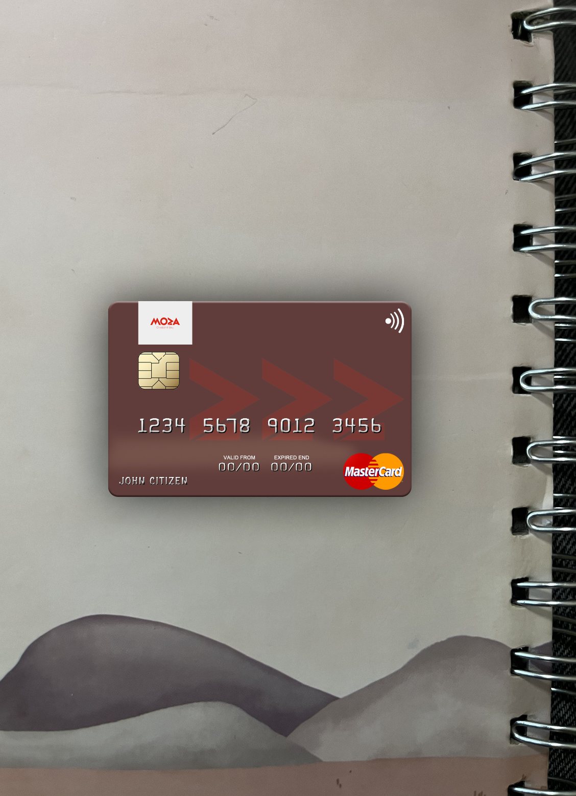 Professionelle Herunterladen Mosambik Banco Moza Mastercard Foto-Look Vorderseite Photoshop Vorlage