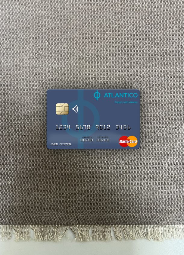 Premium Herunterladen Namibia Banco Atlantico Mastercard Foto-Look Vorderseite Photoshop Vorlage