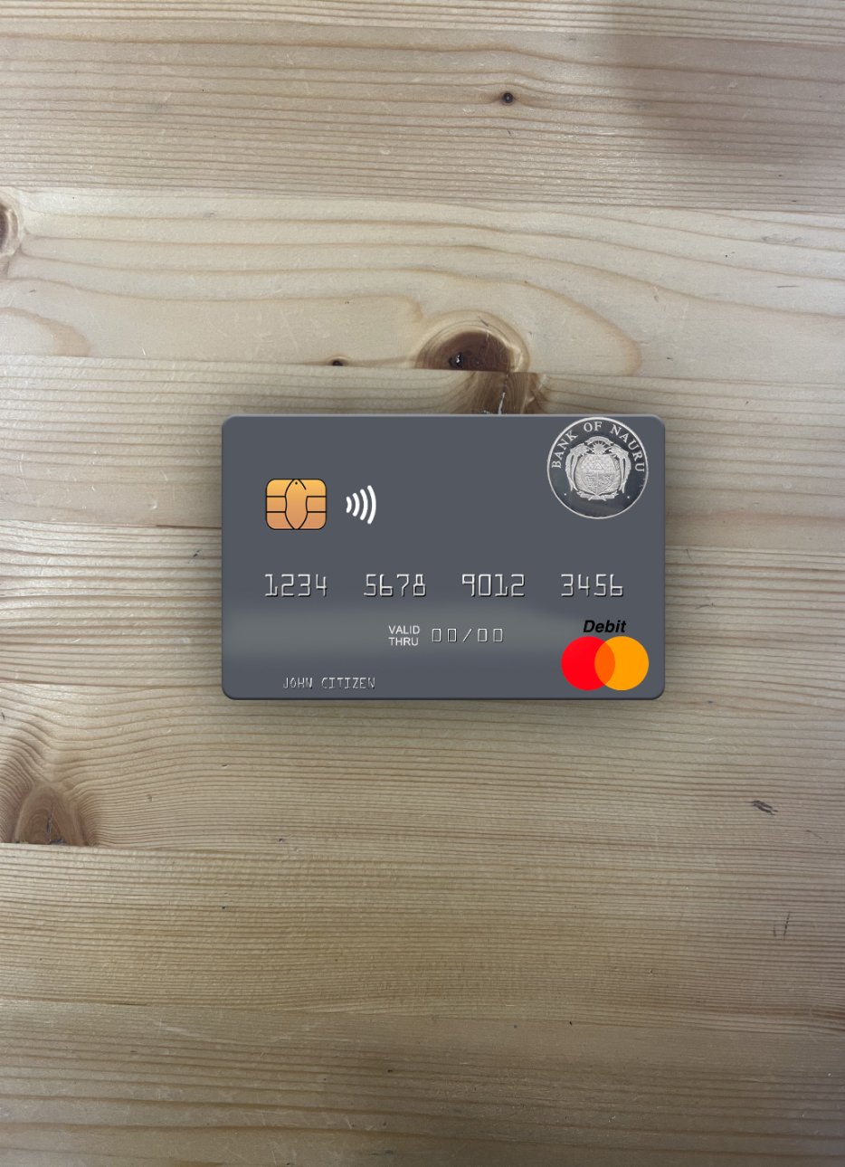 Hochwertige Herunterladen Nauru Bank von Nauru Mastercard Foto-Look Vorderseite Photoshop Vorlage