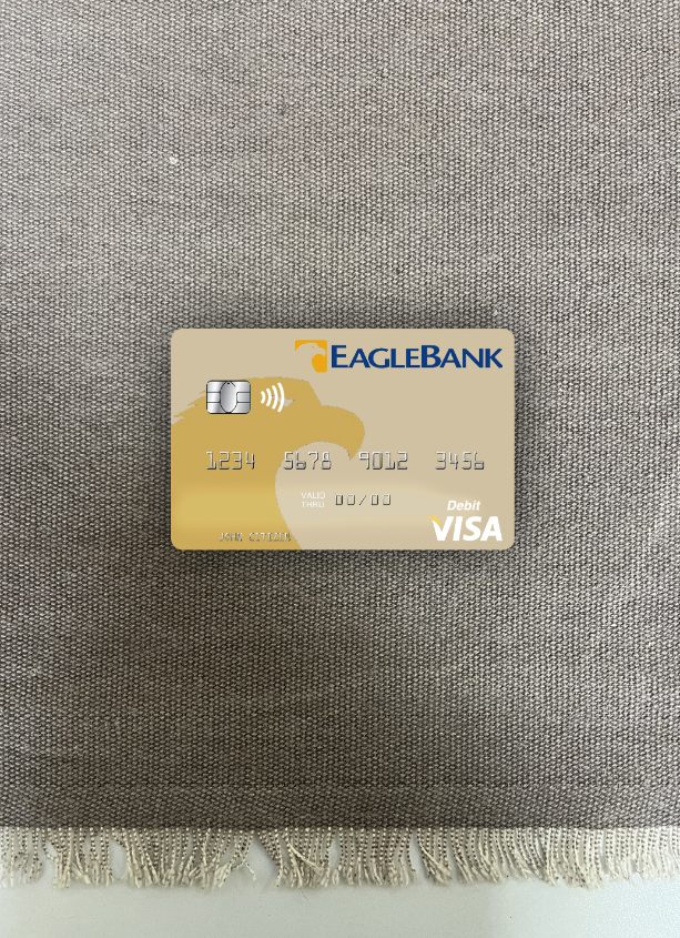Professionelle Herunterladen Nauru Eagle Bank Inc Visa Debit Karte Foto-Look Vorderseite Photoshop Vorlage