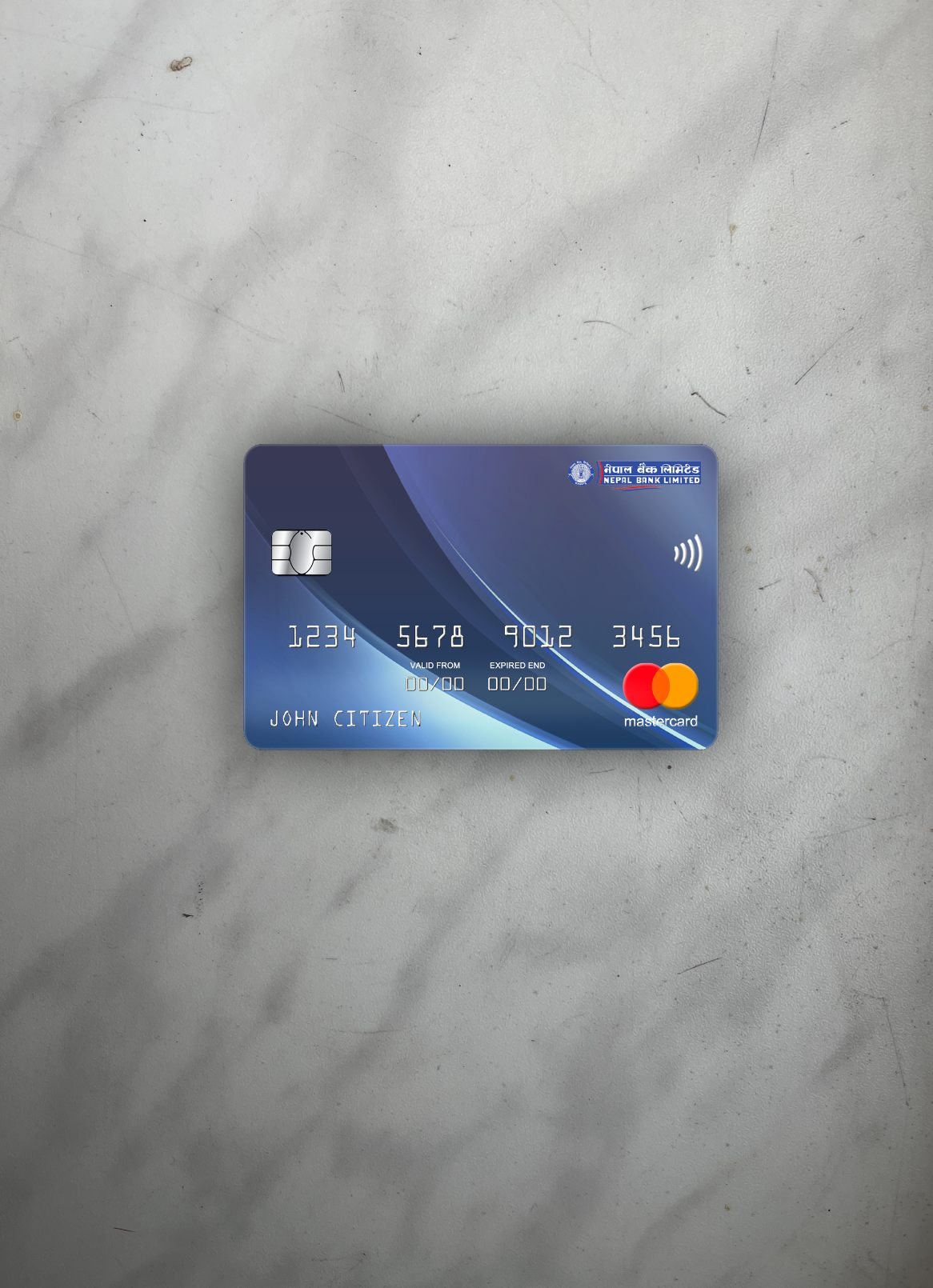 Hochwertige Herunterladen Nepal Bank Nepal Mastercard Foto-Look Vorderseite Photoshop Vorlage