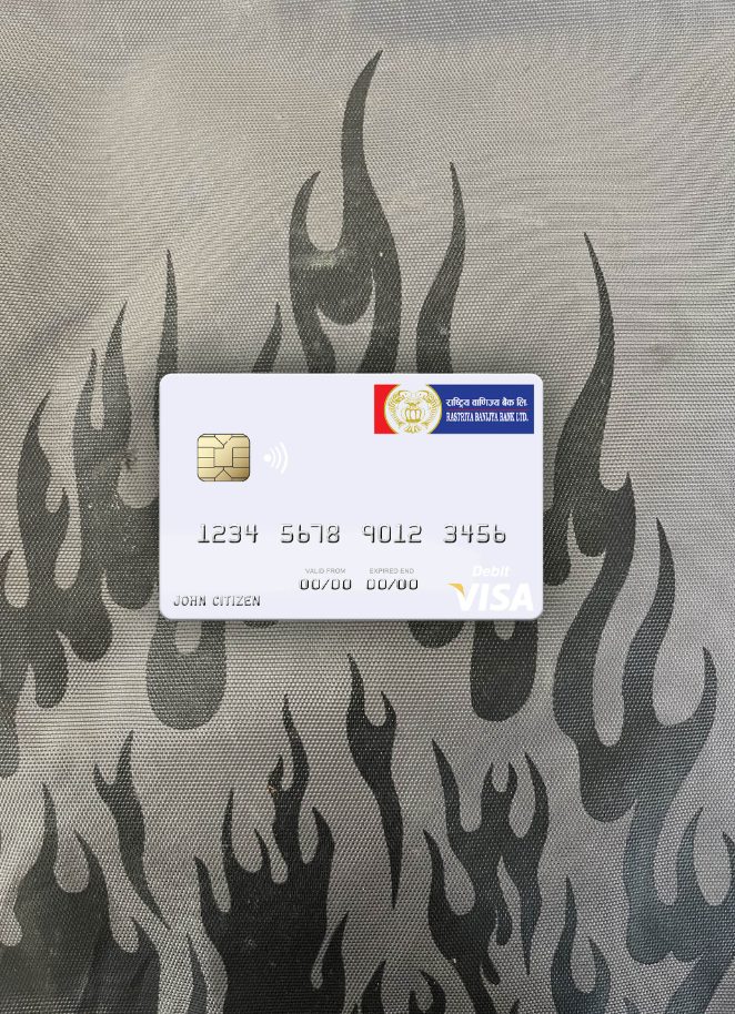 Hochwertige Herunterladen Nepal Rastriya Banijya Bank (RBB) Visa Debit Karte Foto-Look Vorderseite Photoshop Vorlage