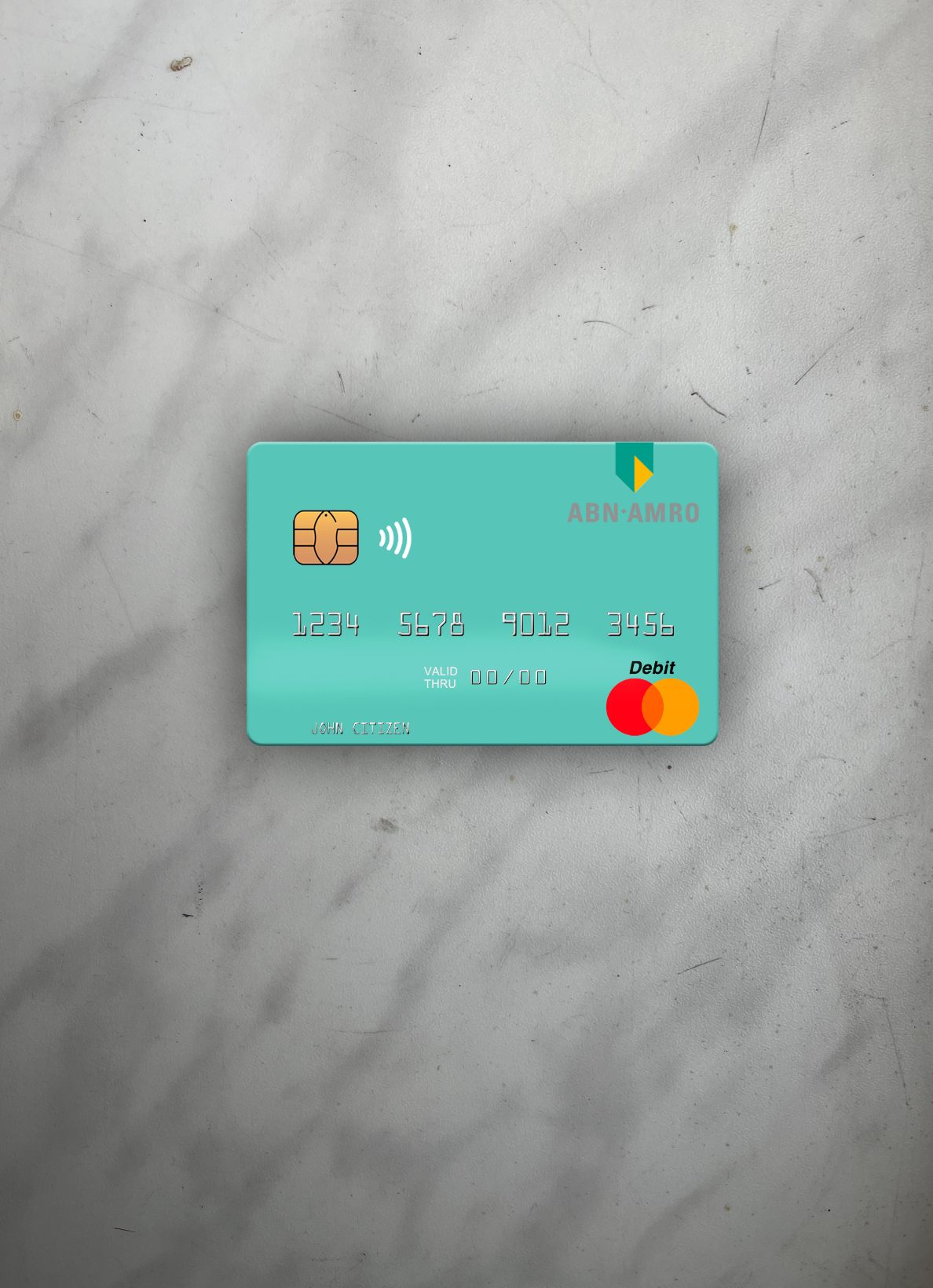 Editierbare Herunterladen Niederlande ABN AMRO Bank Mastercard Foto-Look Vorderseite Photoshop Vorlage