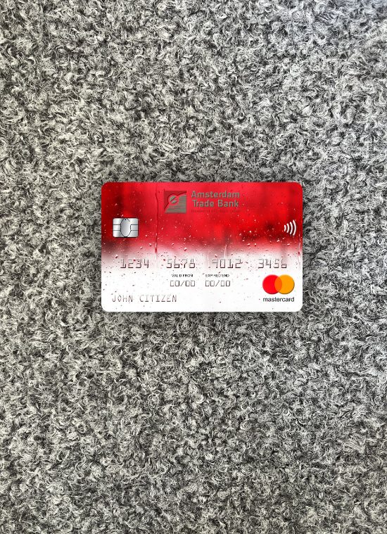 Realistische Herunterladen Niederlande Amsterdam Trade Bank Mastercard Foto-Look Vorderseite Photoshop Vorlage