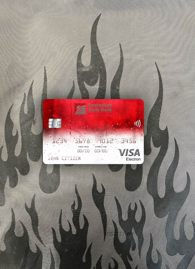 Premium Herunterladen Niederlande Amsterdam Trade Bank Visa Electron Karte Foto-Look Vorderseite Photoshop Vorlage