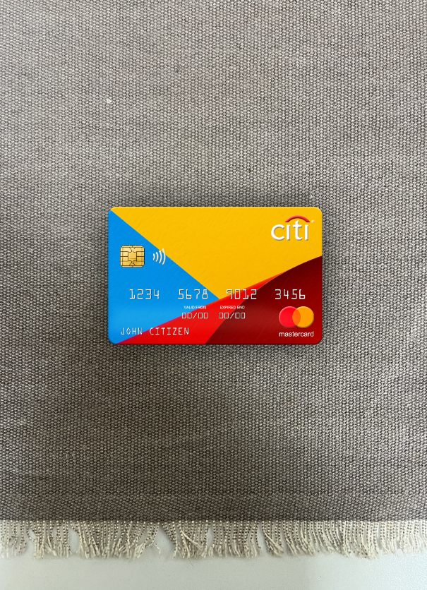 Realistische Herunterladen Niederlande Citibank Mastercard Foto-Look Vorderseite Photoshop Vorlage