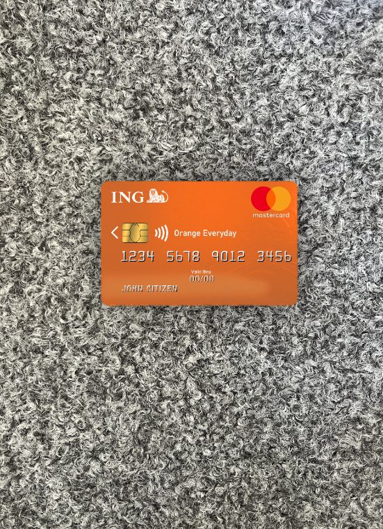 Hochwertige Herunterladen Niederlande ING Orange MasterCard Foto-Look Vorderseite Photoshop Vorlage