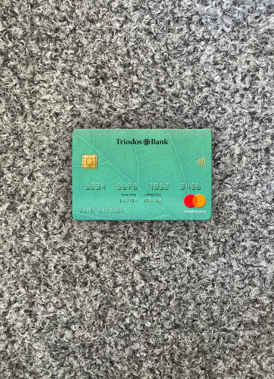 Premium Herunterladen Niederlande Triodos Bank Mastercard Foto-Look Vorderseite Photoshop Vorlage
