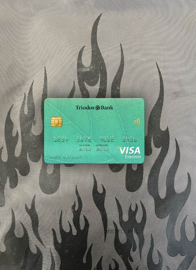 Professionelle Herunterladen Niederlande Triodos Bank Visa Electron Karte Foto-Look Vorderseite Photoshop Vorlage