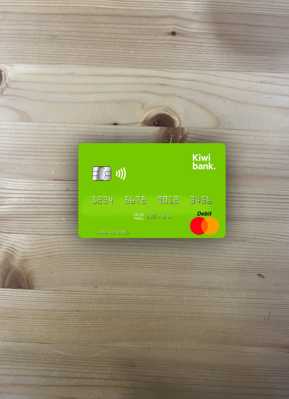 Hochwertige Herunterladen Neuseeland Kiwibank Mastercard Foto-Look Vorderseite Photoshop Vorlage