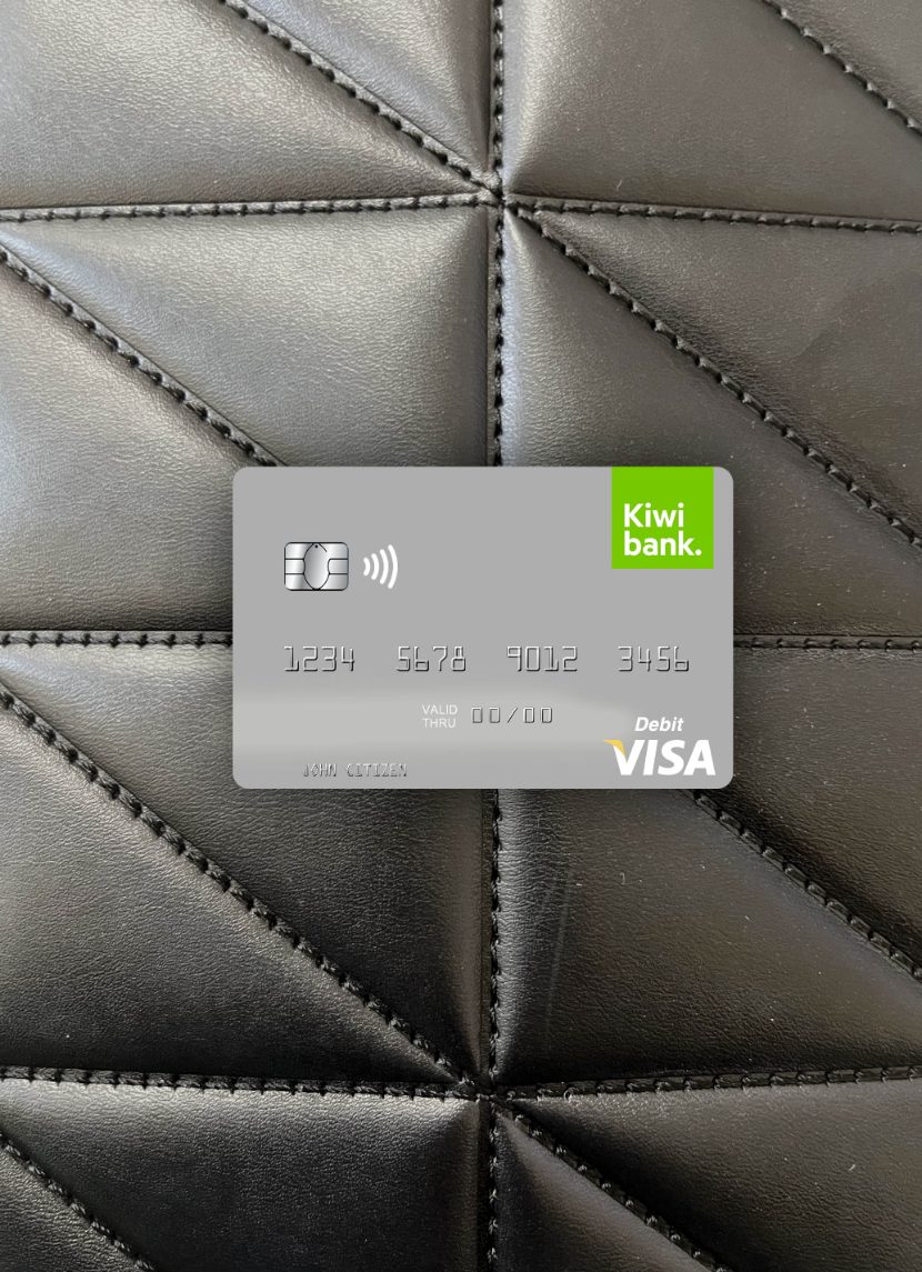 Hochwertige Herunterladen Neuseeland Kiwibank Visa Debit Karte Foto-Look Vorderseite Photoshop Vorlage