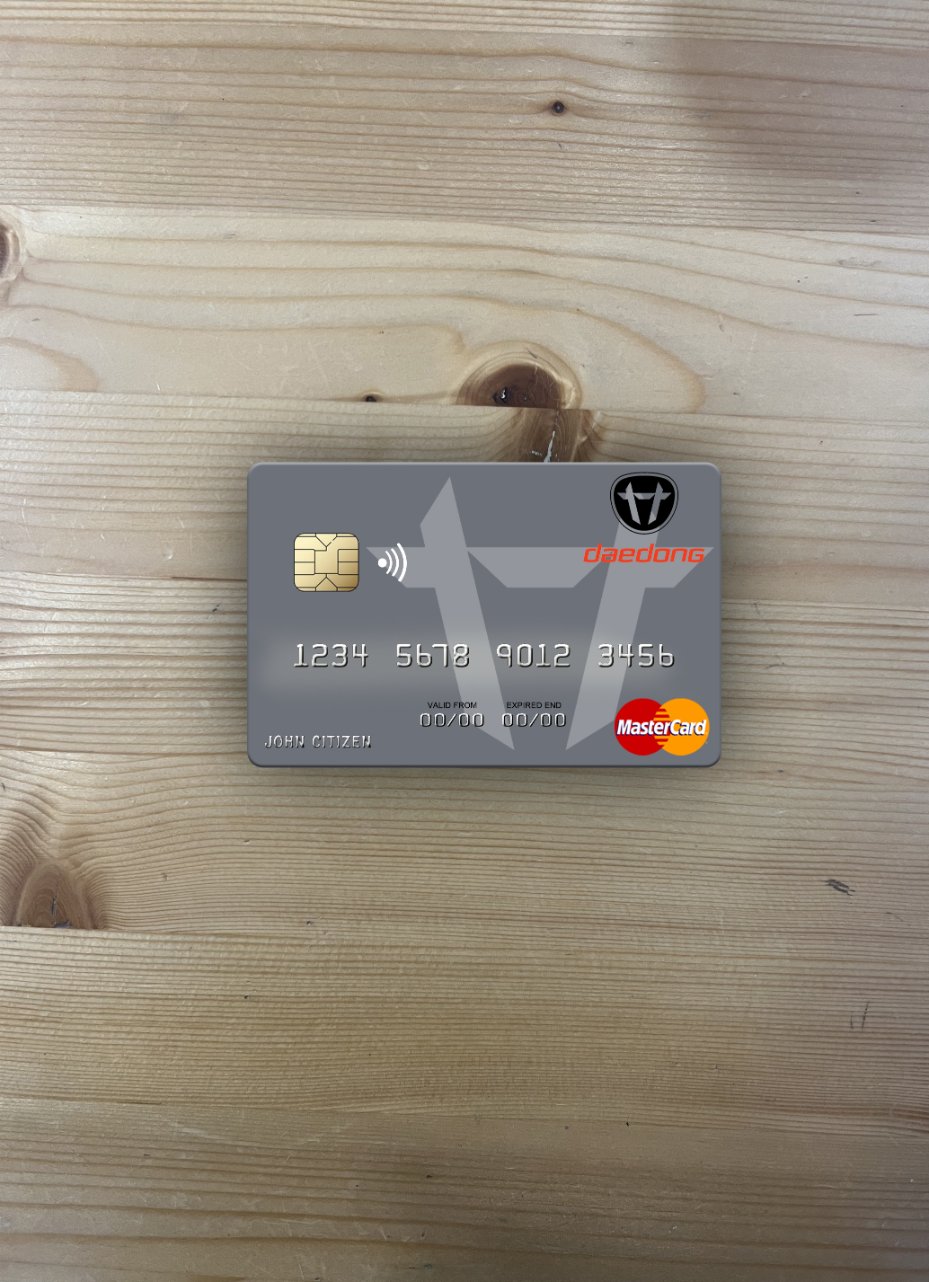 Professionelle Herunterladen Nordkorea Daedong Kredit Bank Mastercard Foto-Look Vorderseite Photoshop Vorlage