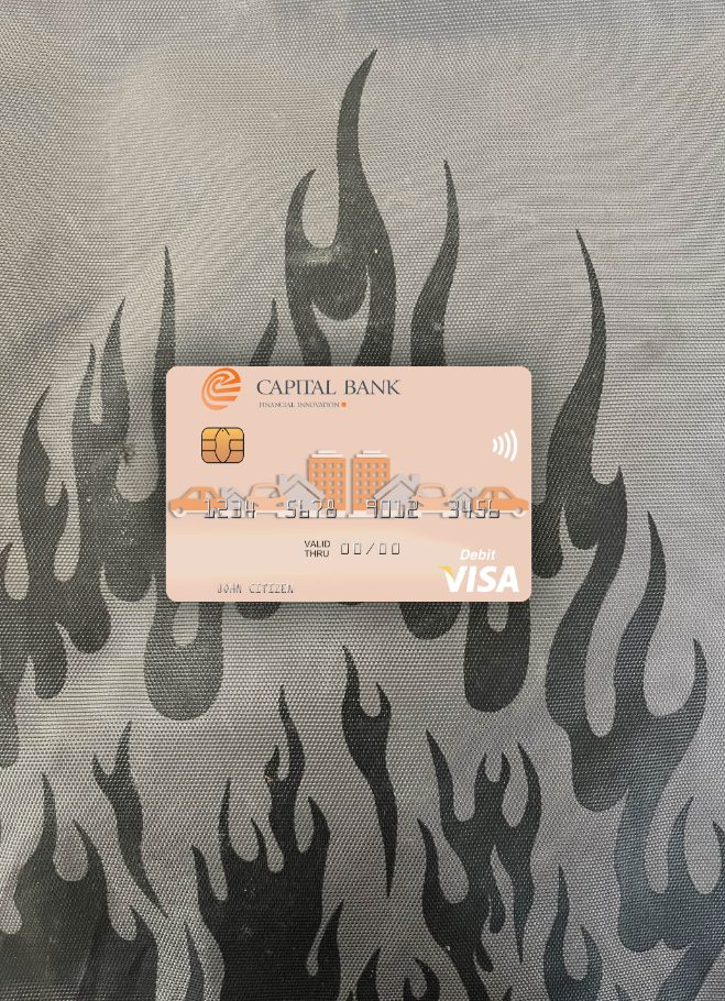 Professionelle Herunterladen Nord Macedonia Hauptstadt Banka AD Skopje Visa Debit Karte Foto-Look Vorderseite Photoshop Vorlage