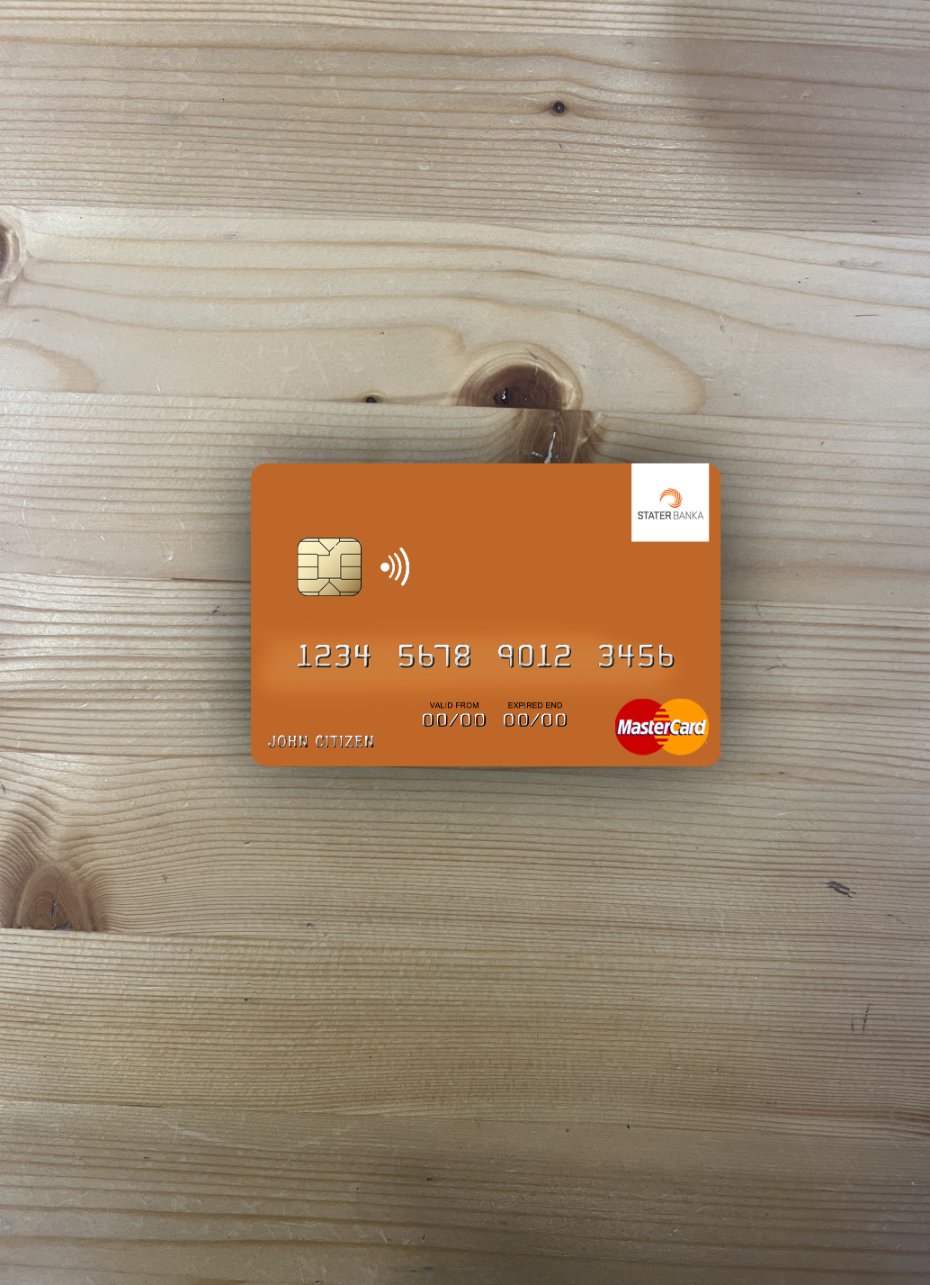 Premium Herunterladen Nord Macedonia Stater Banka AD Kumanovo Mastercard Foto-Look Vorderseite Photoshop Vorlage