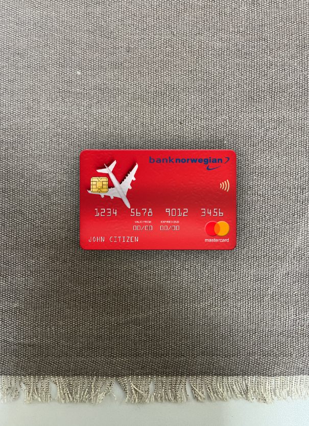 Editierbare Herunterladen Norwegen Bank Norwegian AS Bank Mastercard Foto-Look Vorderseite Photoshop Vorlage