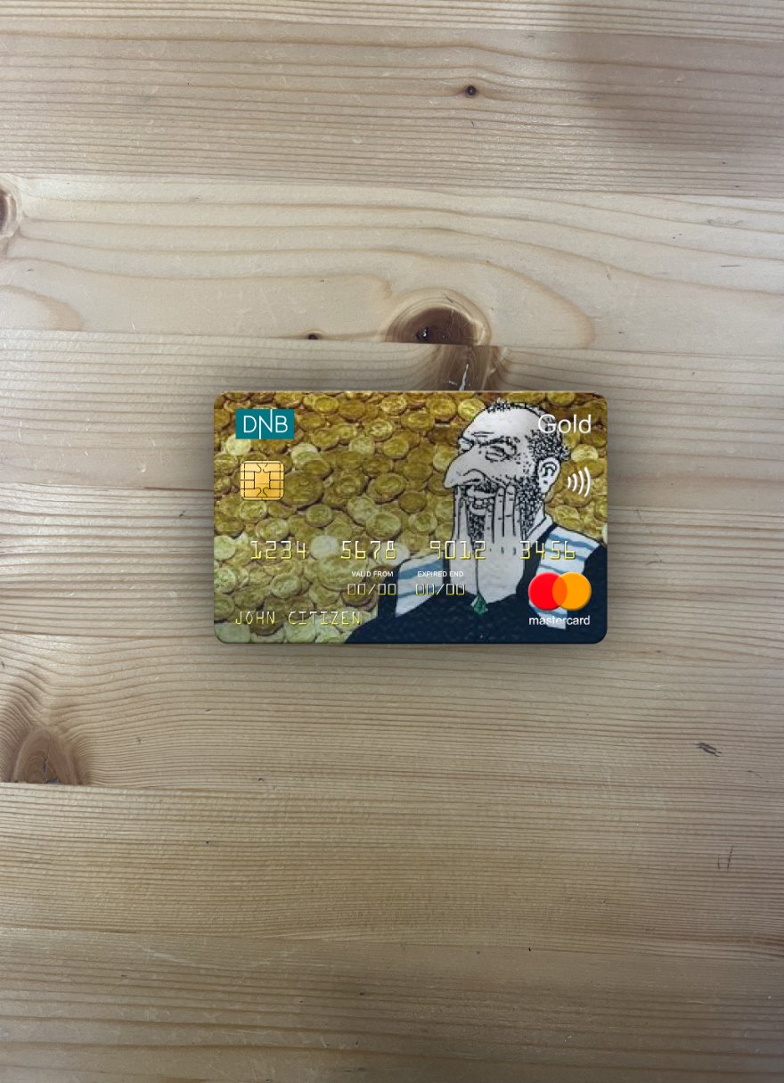Professionelle Herunterladen Norwegen DNB Bank Mastercard Gold Foto-Look Vorderseite Photoshop Vorlage