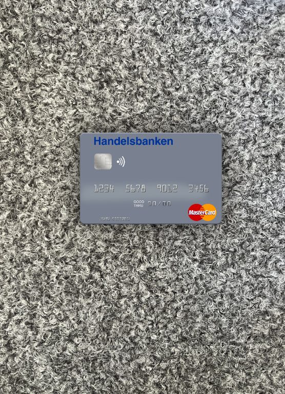 Hochwertige Herunterladen Norwegen Handelsbanken Mastercard Foto-Look Vorderseite Photoshop Vorlage