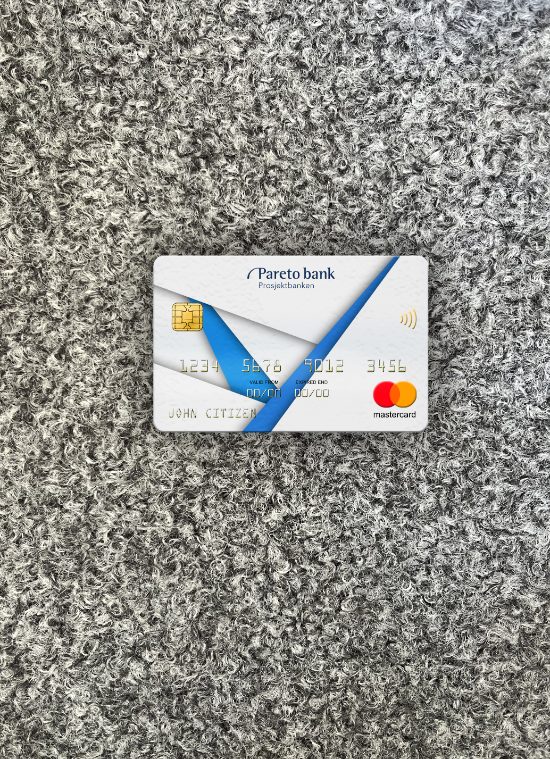 Premium Herunterladen Norwegen Pareto Bank Mastercard Foto-Look Vorderseite Photoshop Vorlage