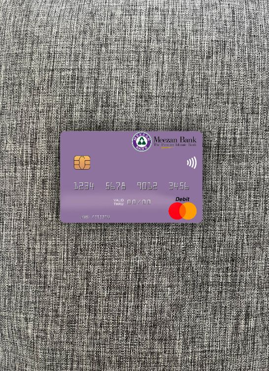 Hochwertige Herunterladen Pakistan Meezan Bank GmbH Mastercard Foto-Look Vorderseite Photoshop Vorlage