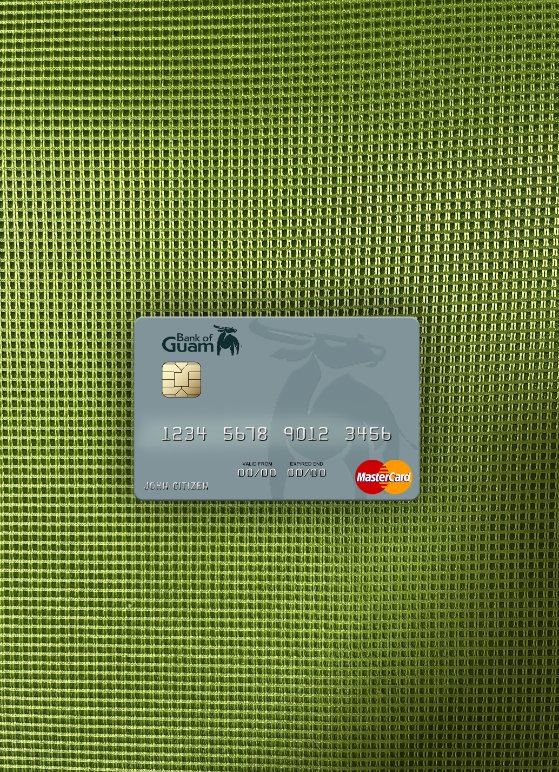 Premium Herunterladen Palau Bank von Guam Mastercard Foto-Look Vorderseite Photoshop Vorlage