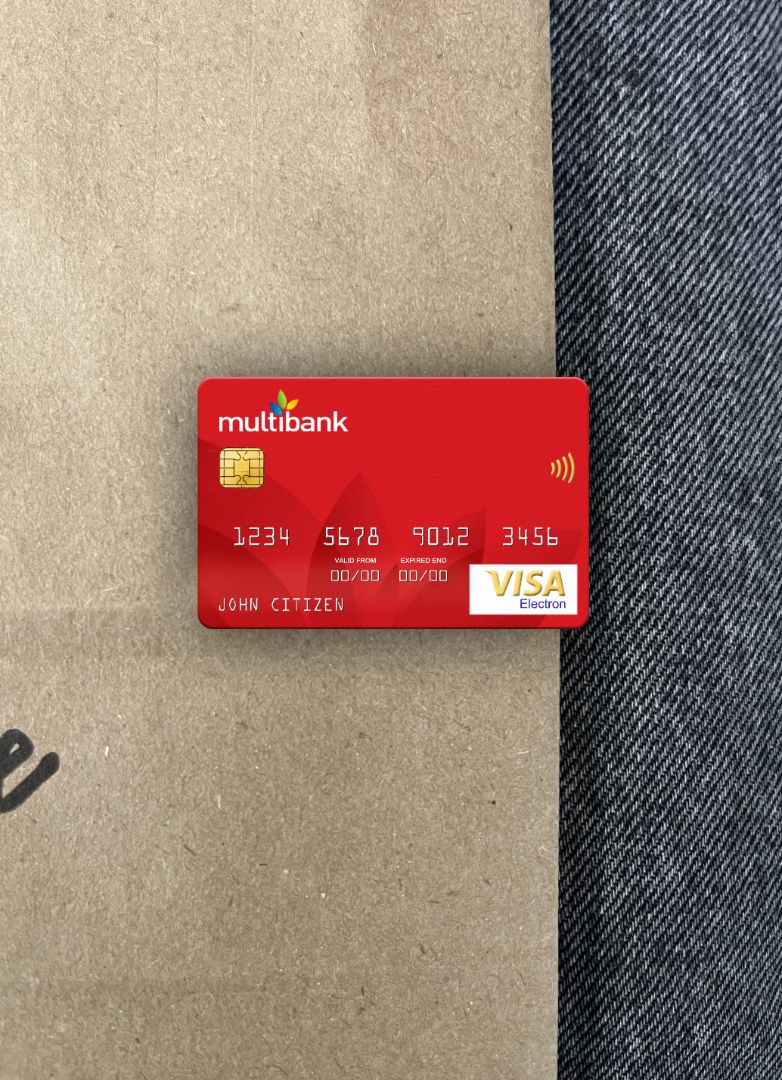 Realistische Herunterladen Panama Multibank Visa Electron Karte Foto-Look Vorderseite Photoshop Vorlage