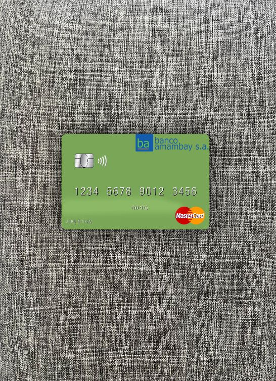 Professionelle Herunterladen Paraguay Banco Amambay Mastercard Foto-Look Vorderseite Photoshop Vorlage