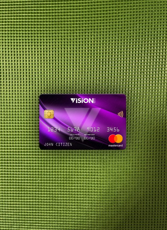 Premium Herunterladen Paraguay Vision Banco Bank Mastercard Foto-Look Vorderseite Photoshop Vorlage