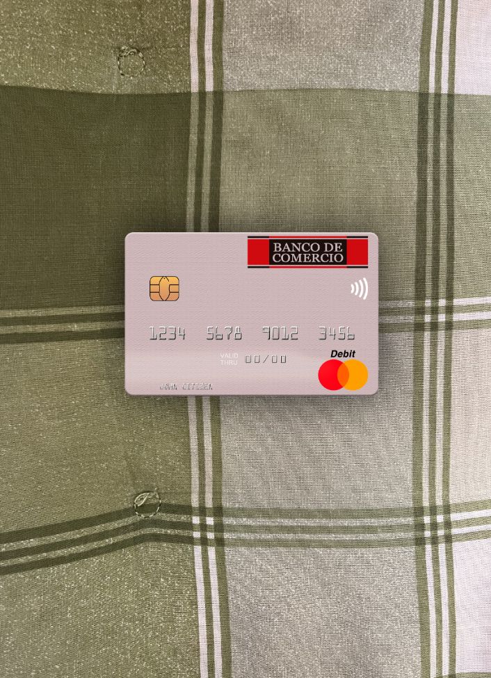 Hochwertige Herunterladen Peru Banco de Comercio Mastercard Foto-Look Vorderseite Photoshop Vorlage