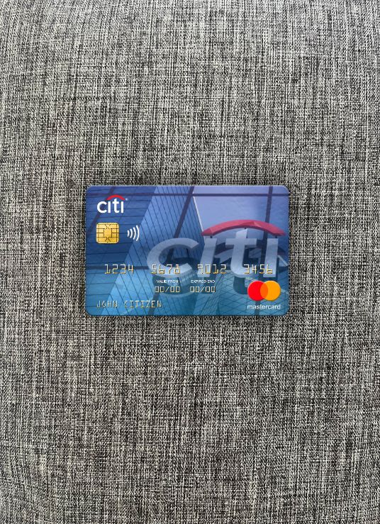 Realistische Herunterladen Peru Citibank Mastercard Foto-Look Vorderseite Photoshop Vorlage