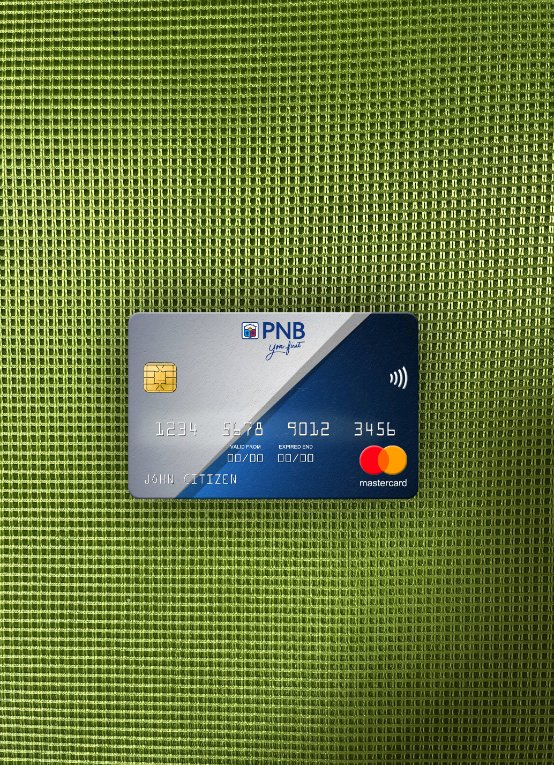 Realistische Herunterladen Philippinen National Bank (PNB) Mastercard Foto-Look Vorderseite Photoshop Vorlage
